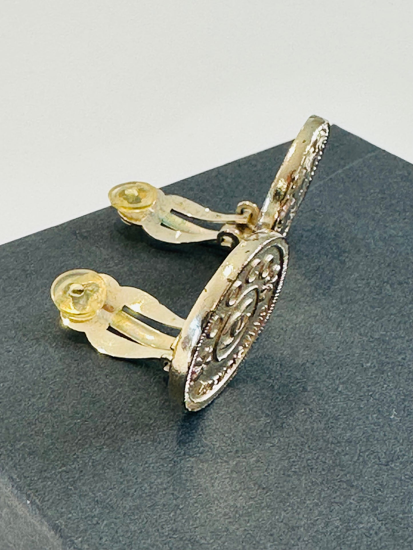 Gold Plated Mademoiselle Coin Clip-on Earrings