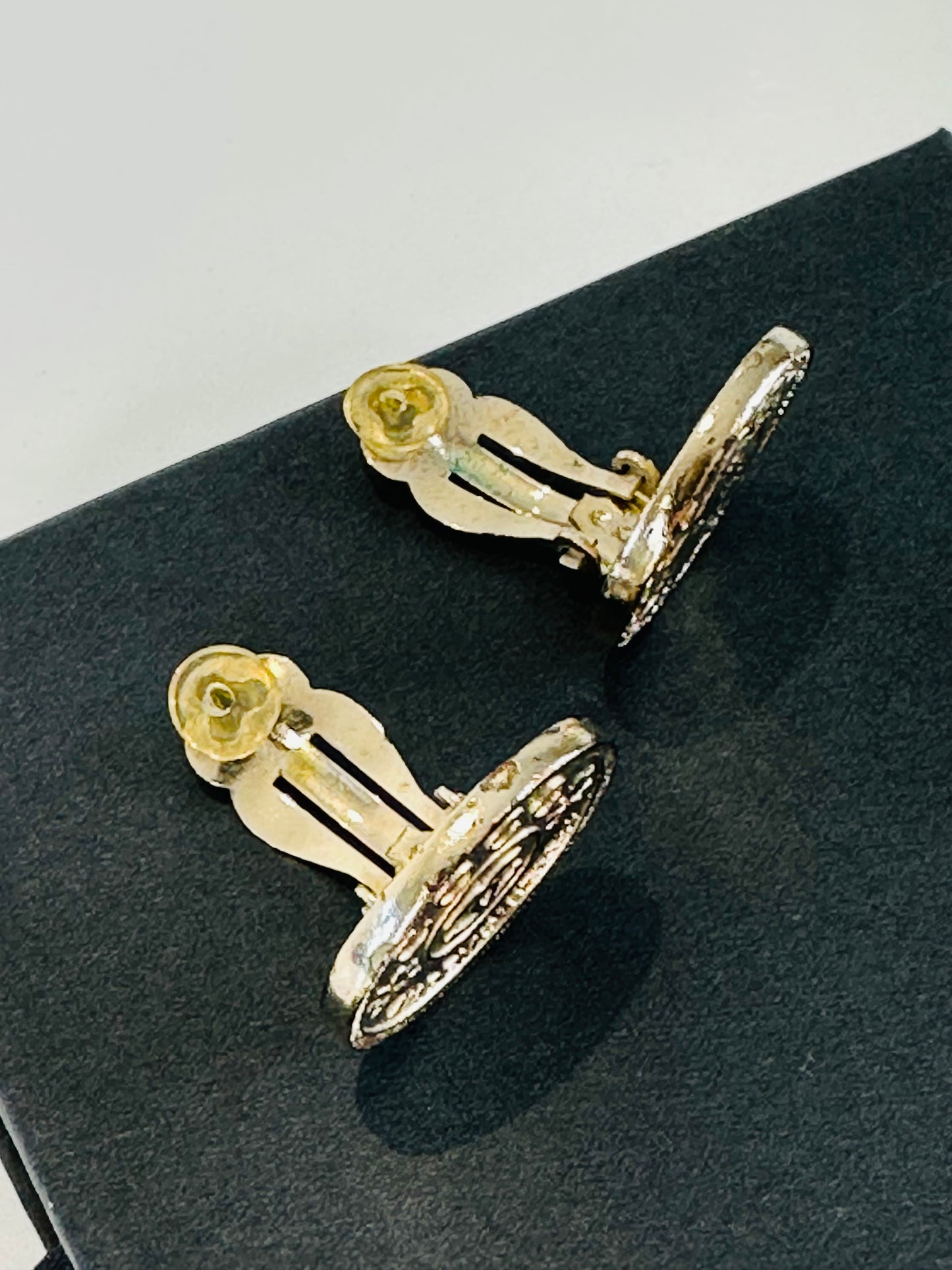 Gold Plated Mademoiselle Coin Clip-on Earrings