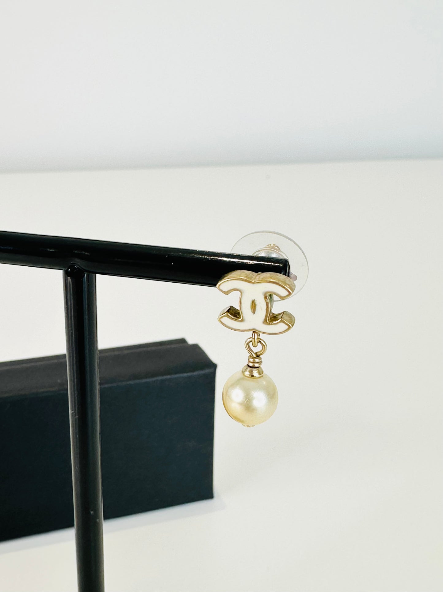 CC Faux Pearl Drop Earrings