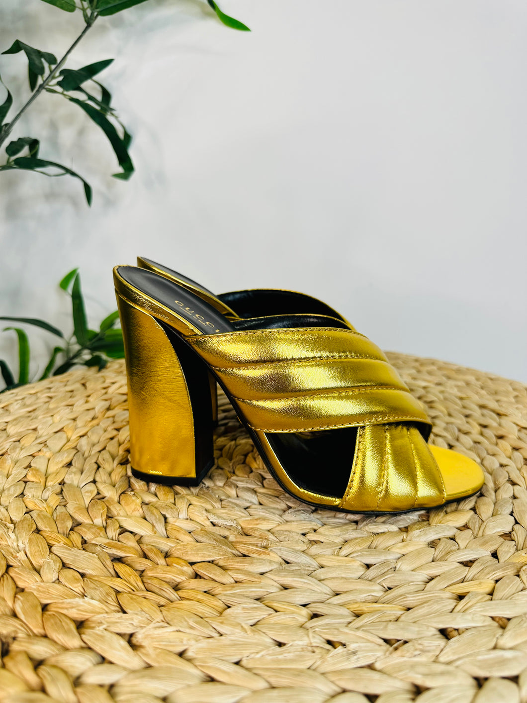 Gold Mules - Size 39.5