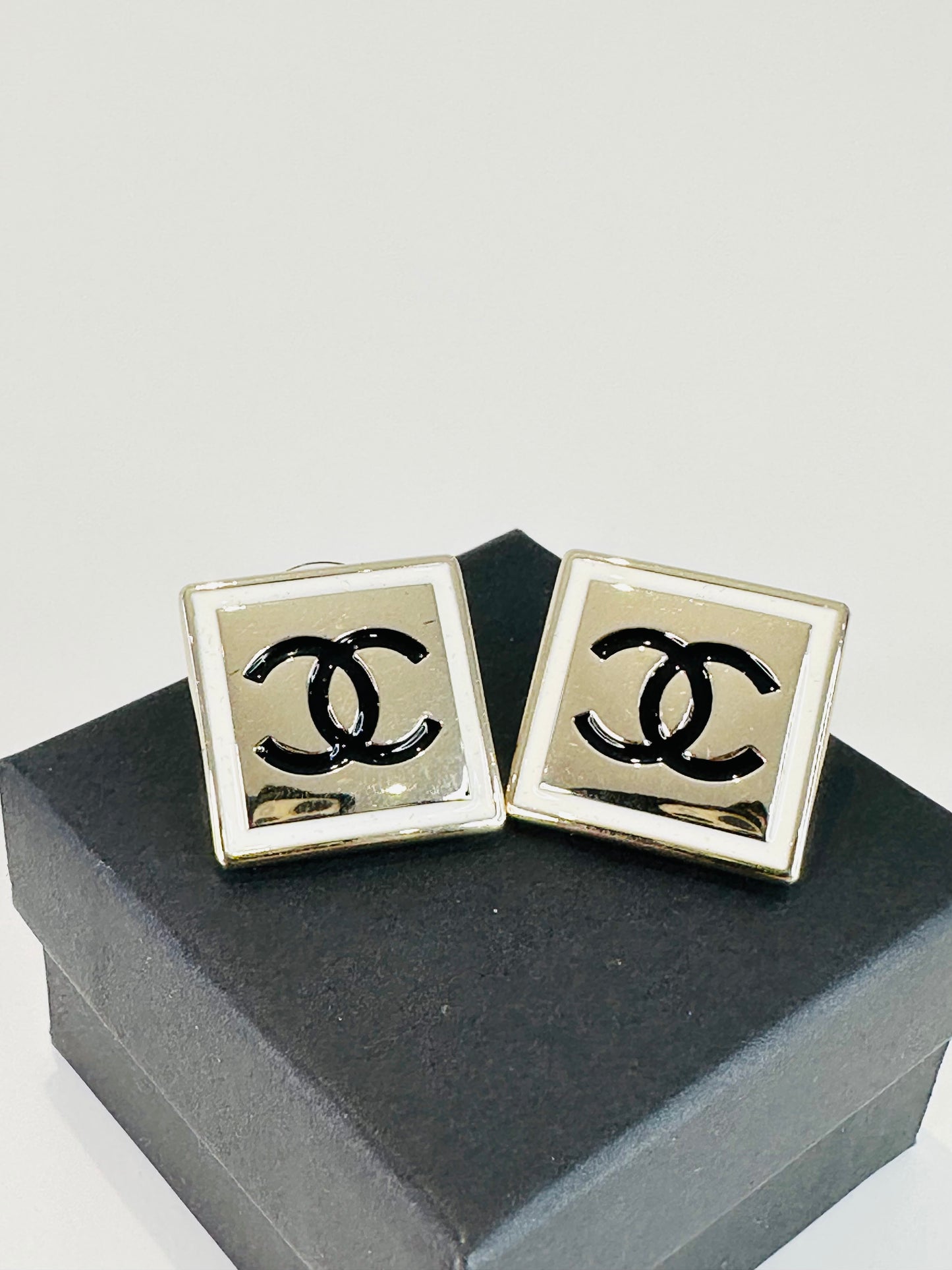 CC Square Stud Earrings