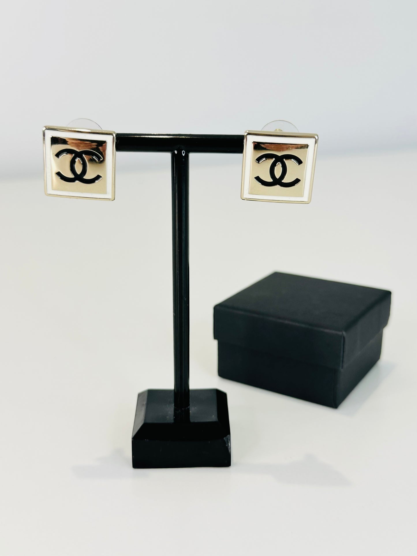 CC Square Stud Earrings