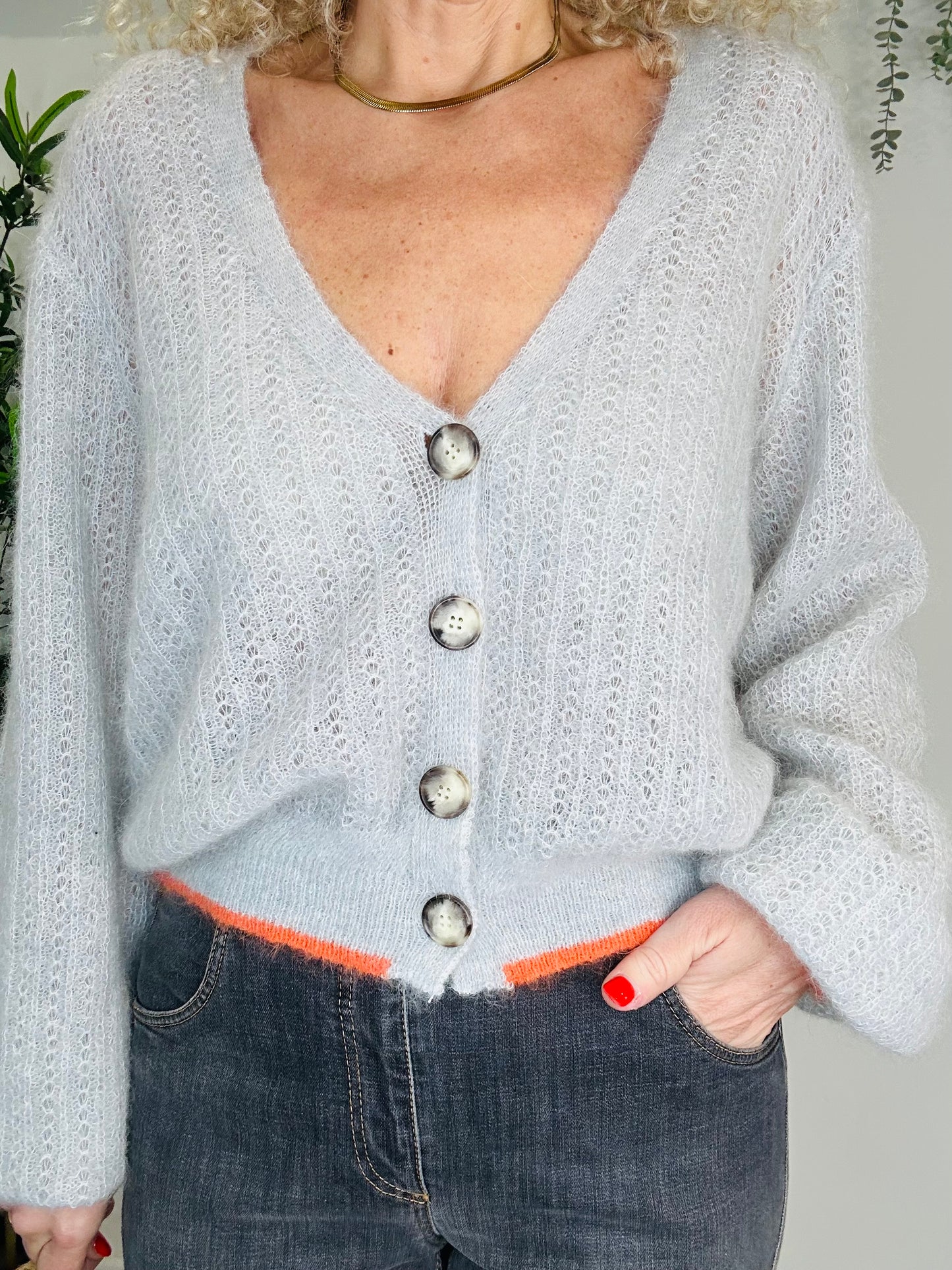 Mohair Cardigan - Size L