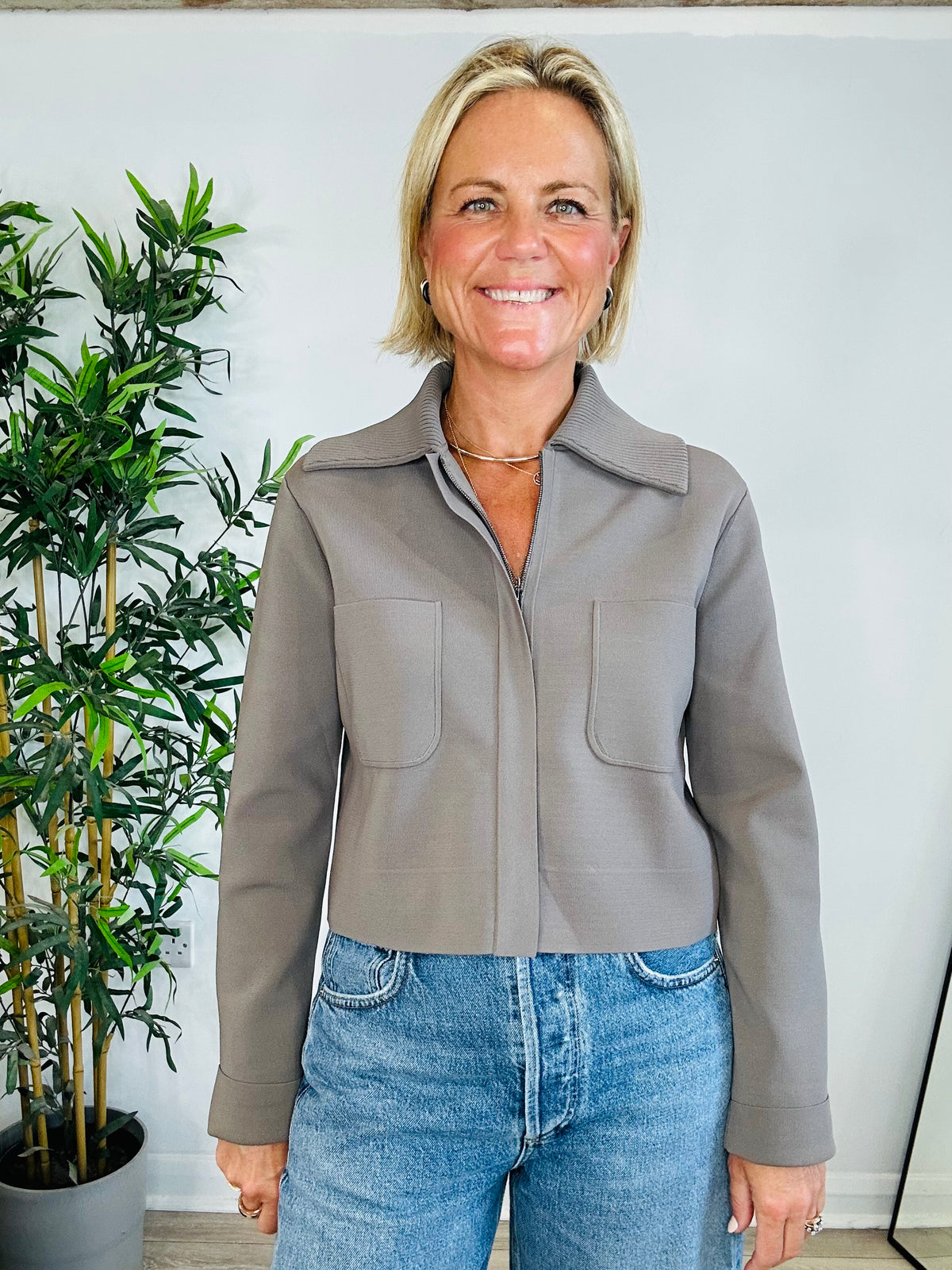 Milano Knit Stretch Short Jacket - Size S