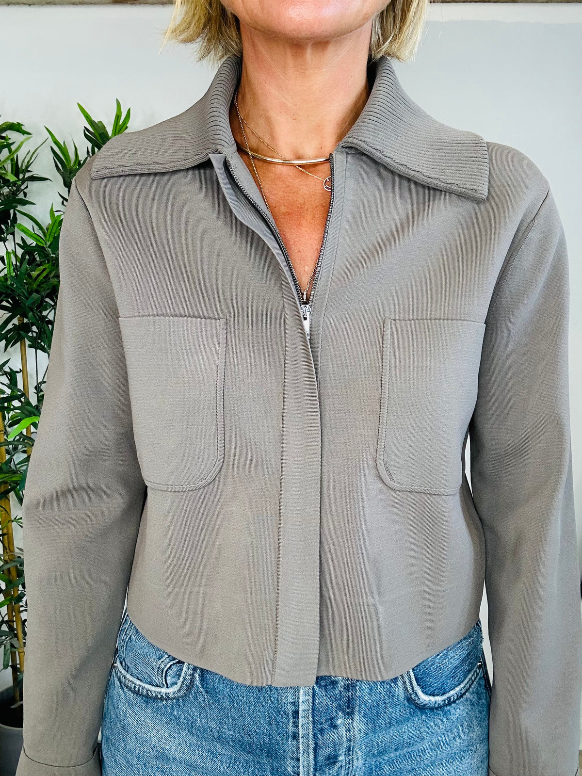 Milano Knit Stretch Short Jacket - Size S