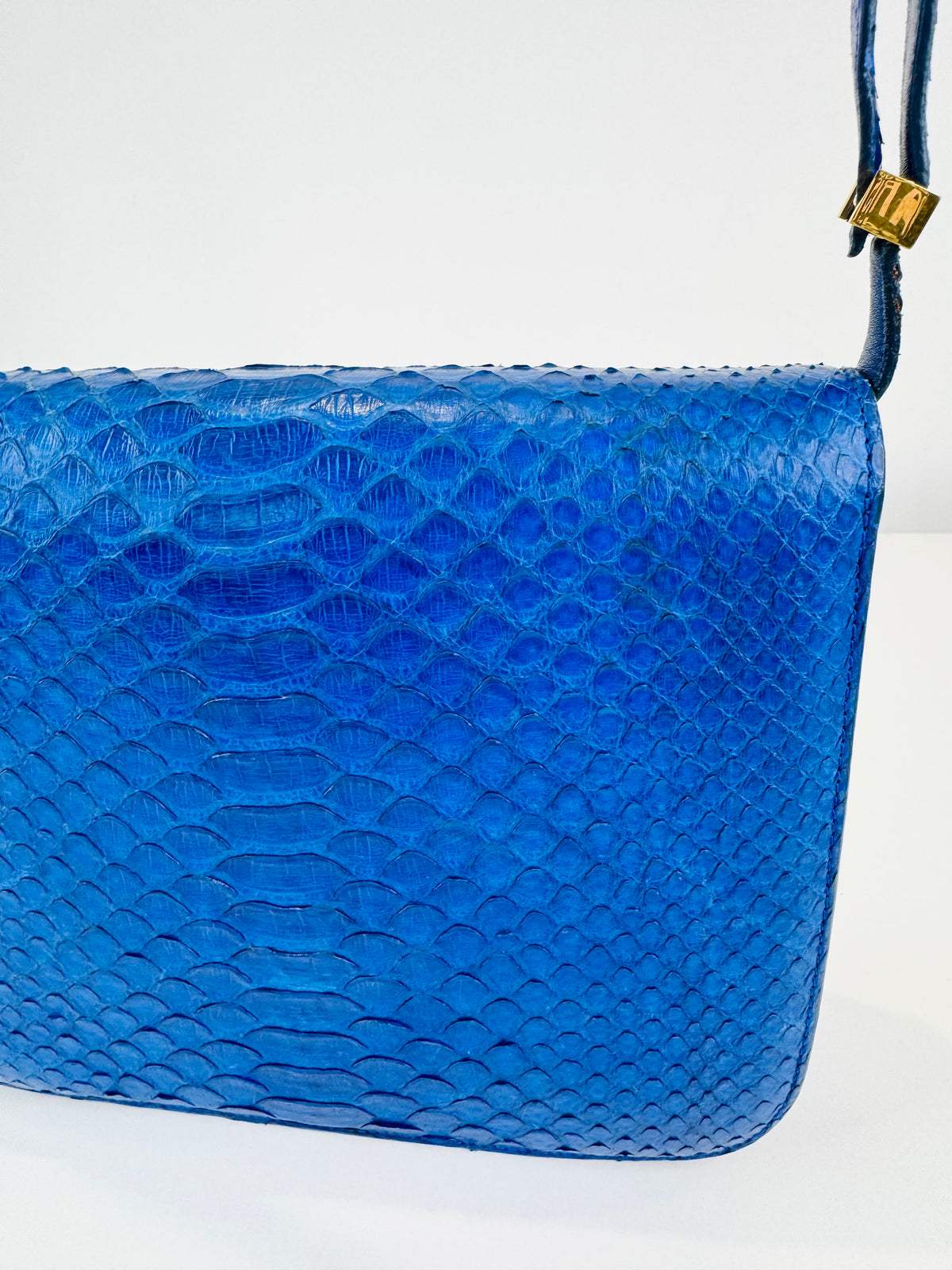 Medium Python Skin Box Bag