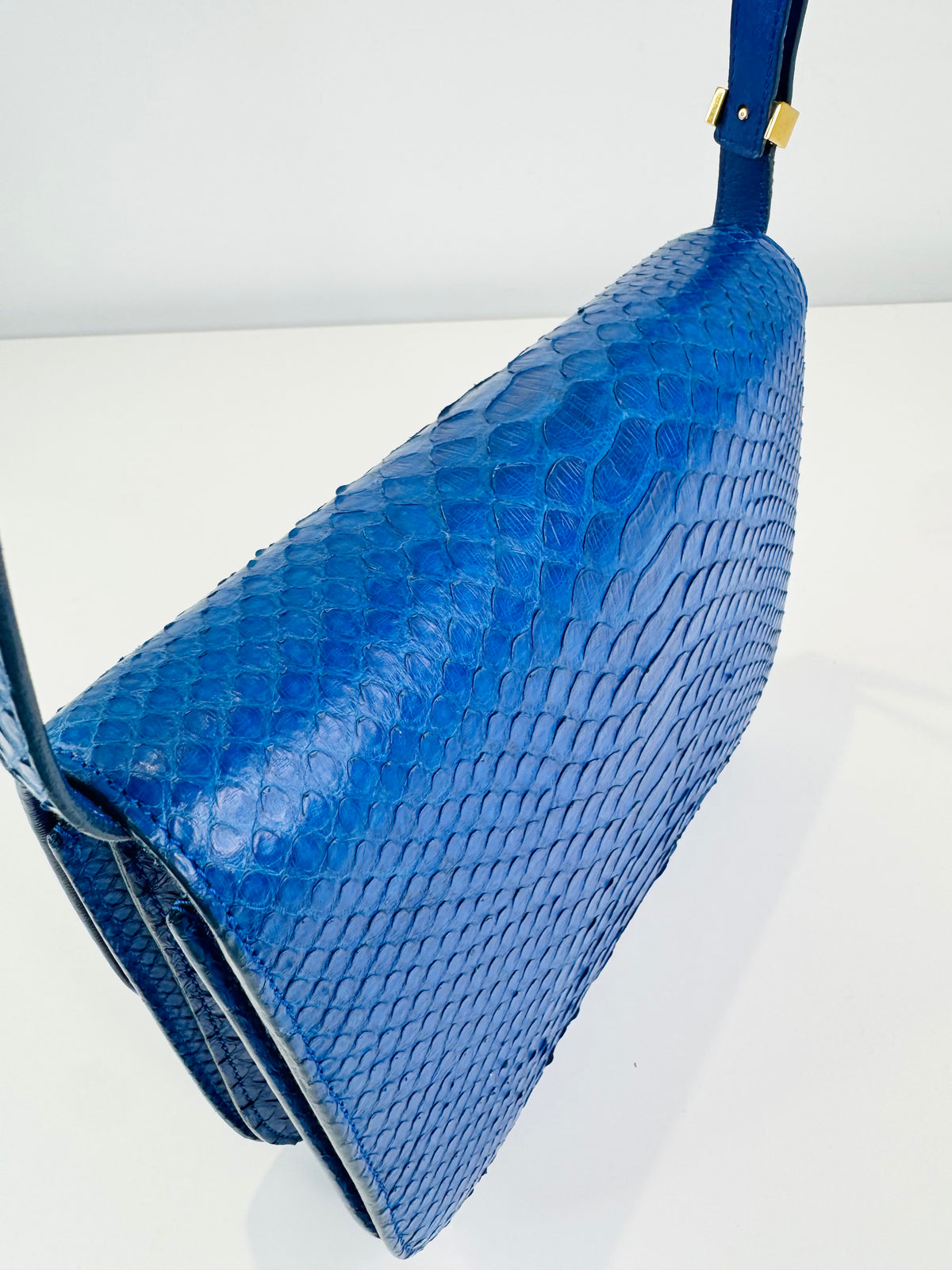 Medium Python Skin Box Bag