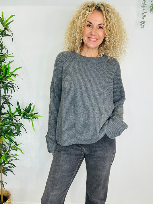 Ribbed Jumper - Size L