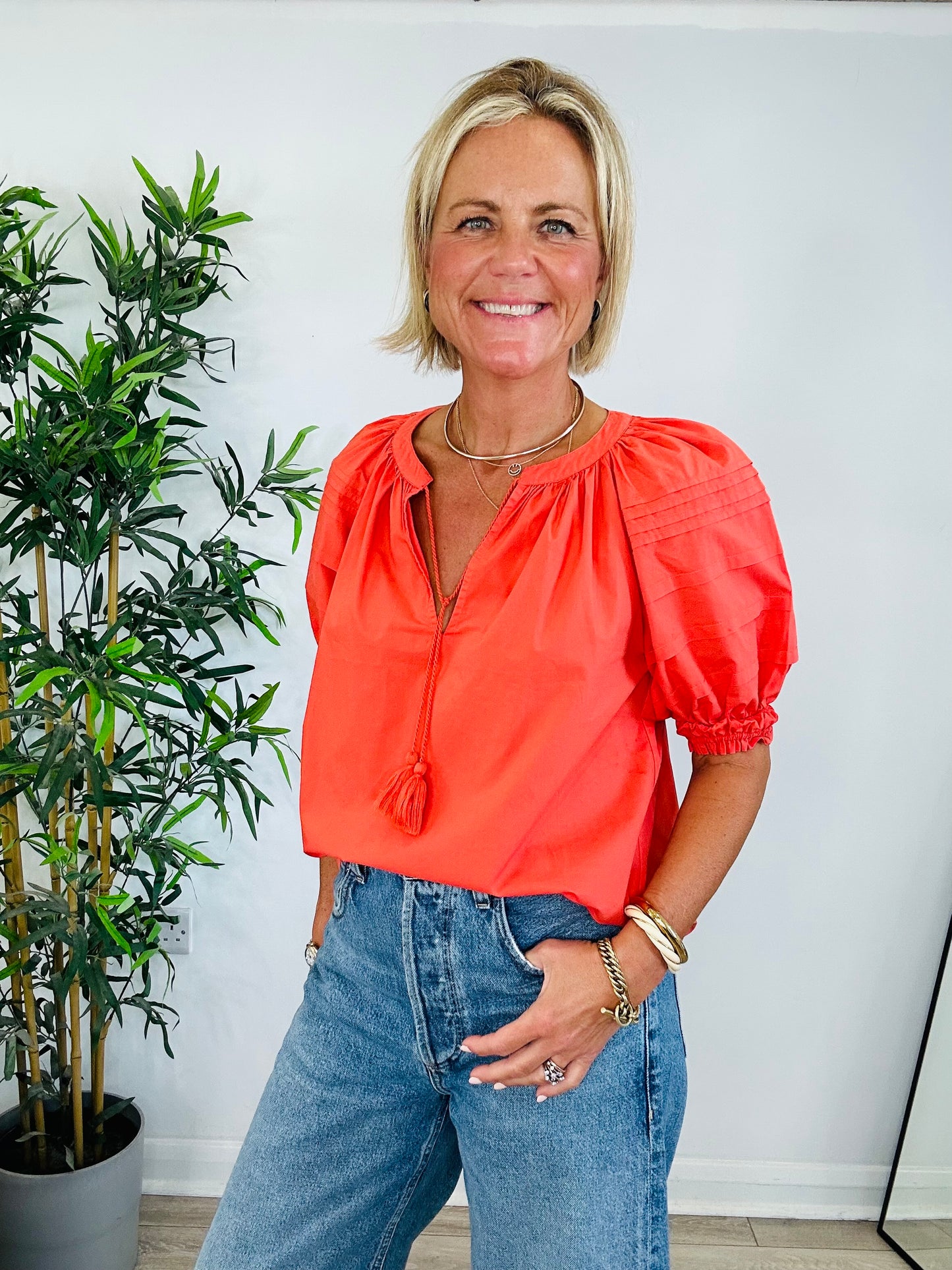 Puff Sleeve Top - Size 0