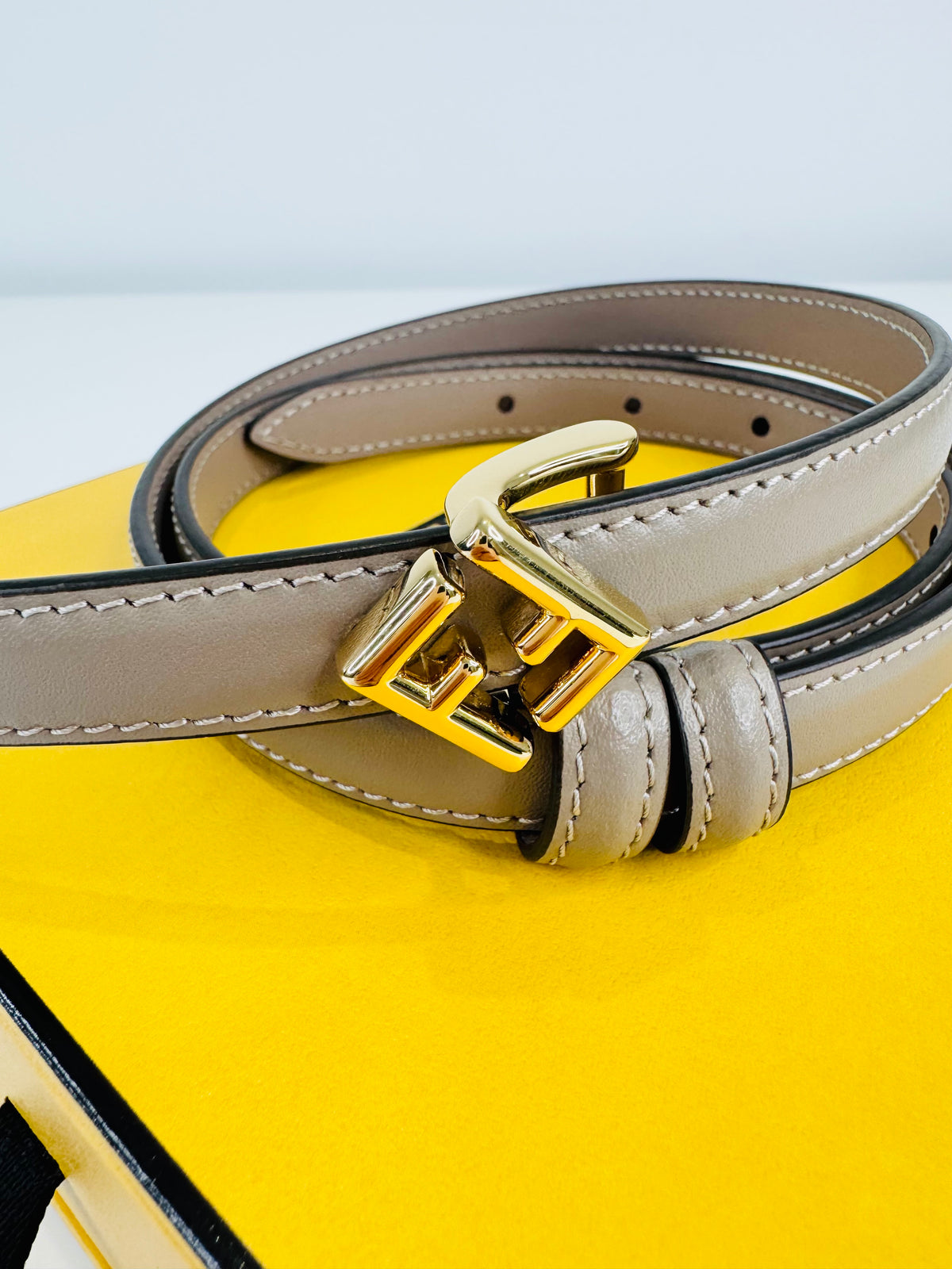 FF Diamonds Leather Belt - 85cm