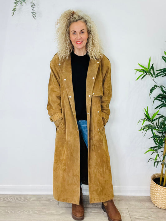 Suede Trench Coat - Size S