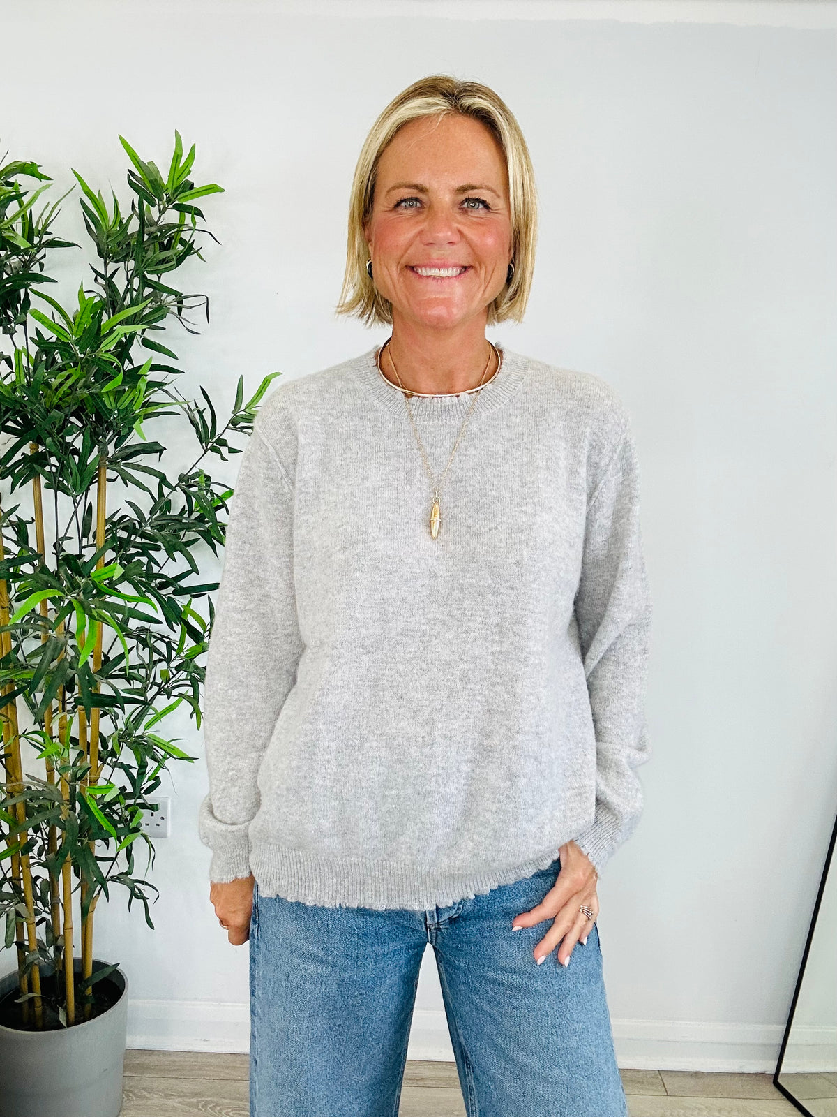 Cashmere Crew Neck Jumper - Size 4