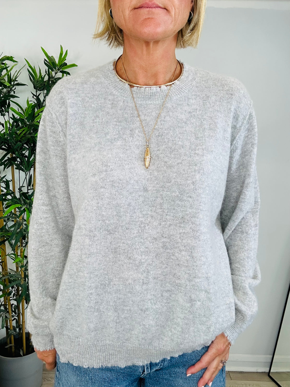 Cashmere Crew Neck Jumper - Size 4