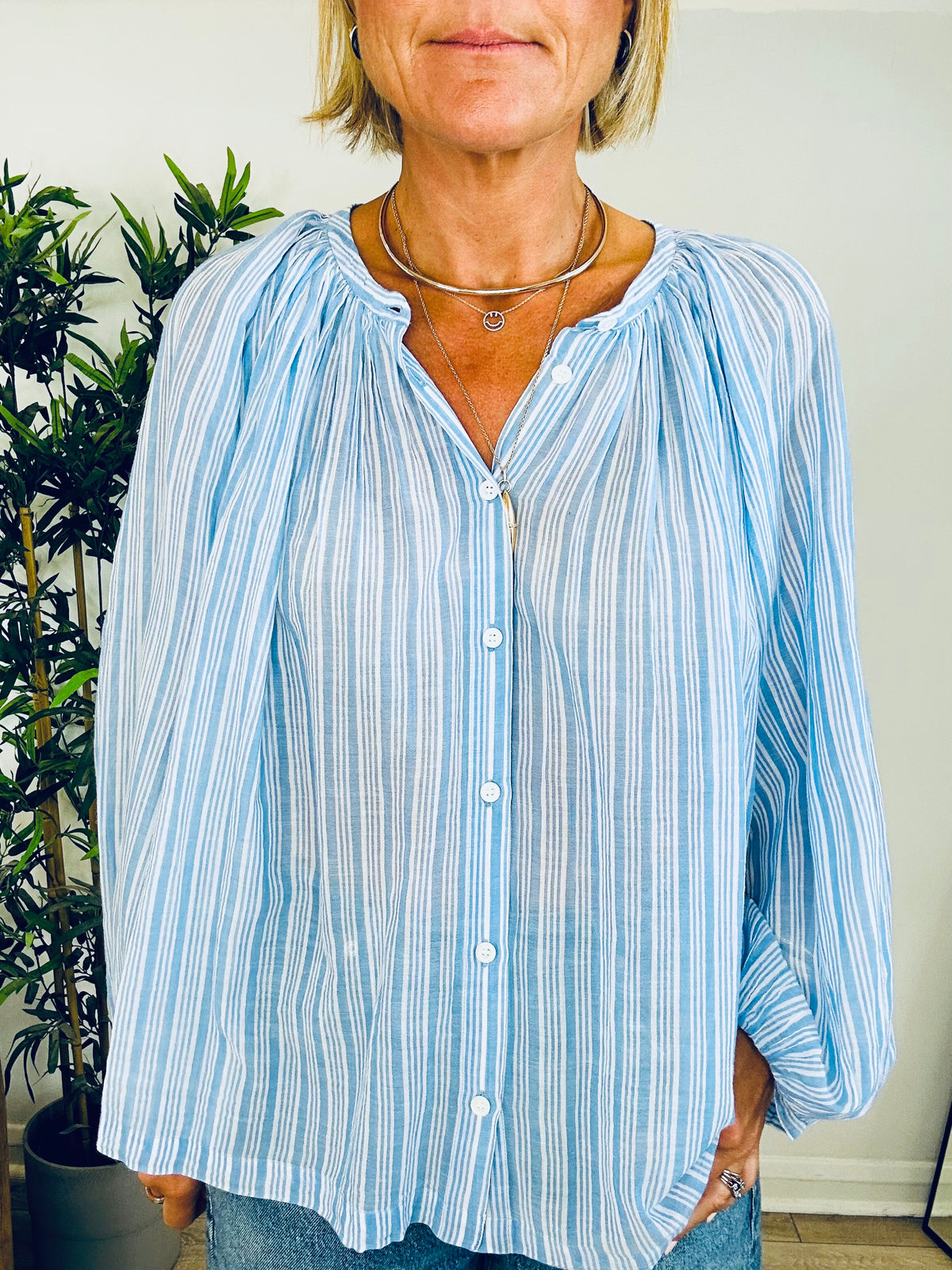 Jonie Striped Shirt - Size L