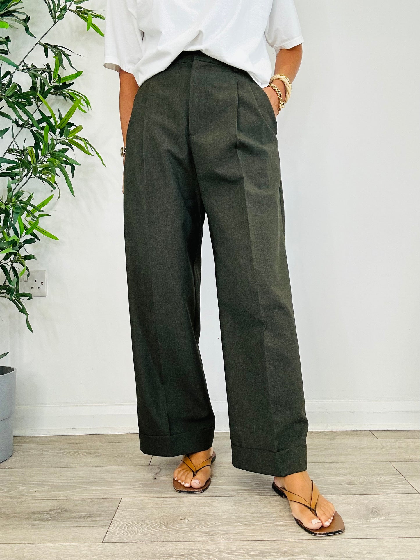 Watson Wide Leg Trousers - Size 34