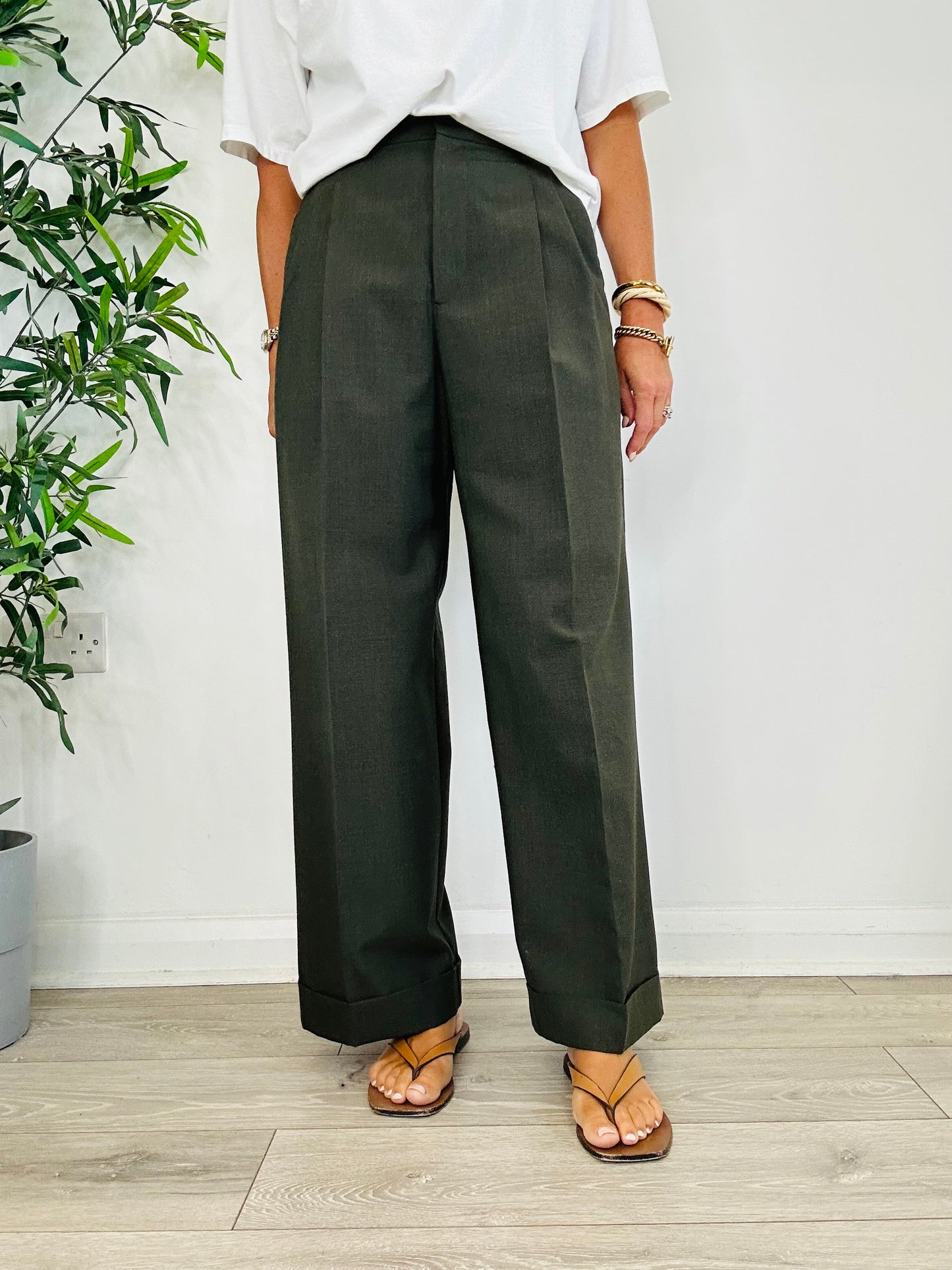 Watson Wide Leg Trousers - Size 34