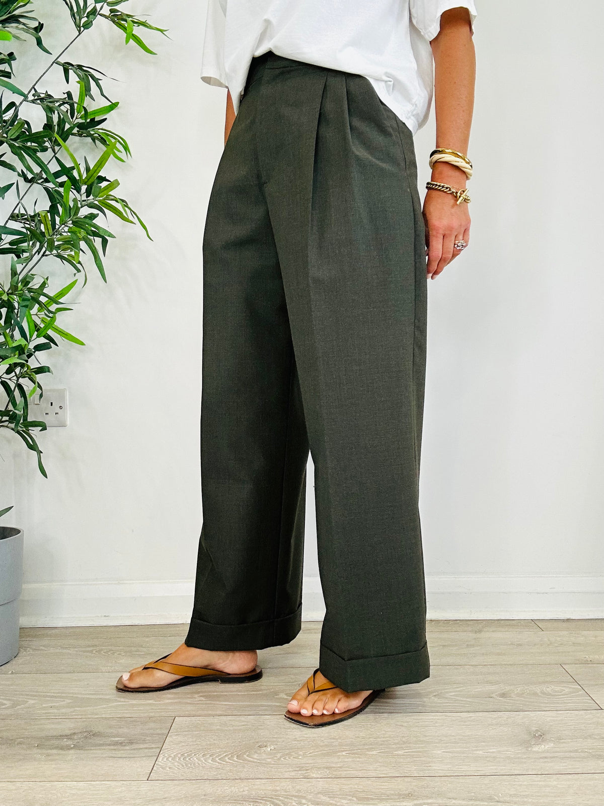 Watson Wide Leg Trousers - Size 34