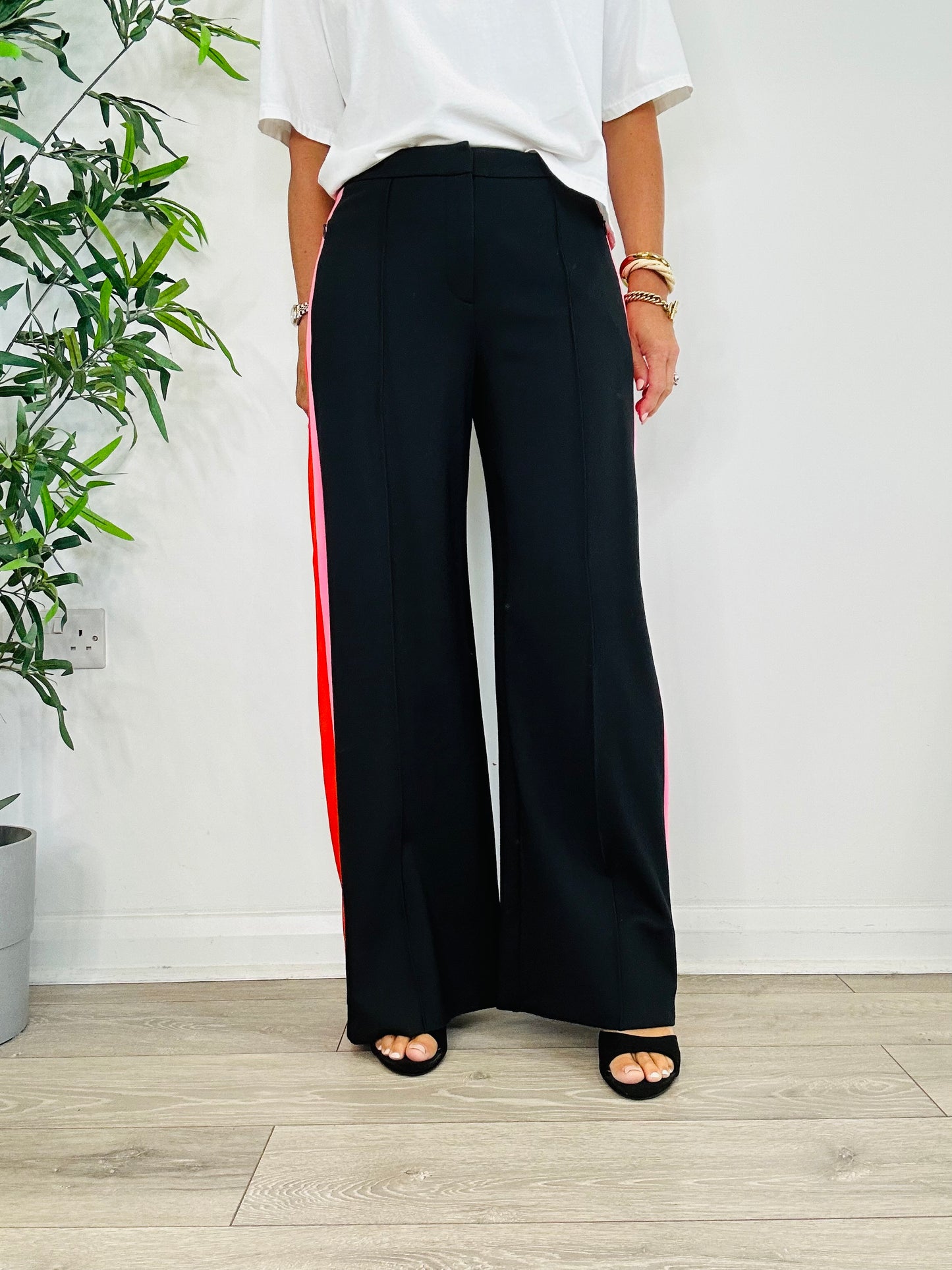 Jersey Wide Leg Trousers - Size 10
