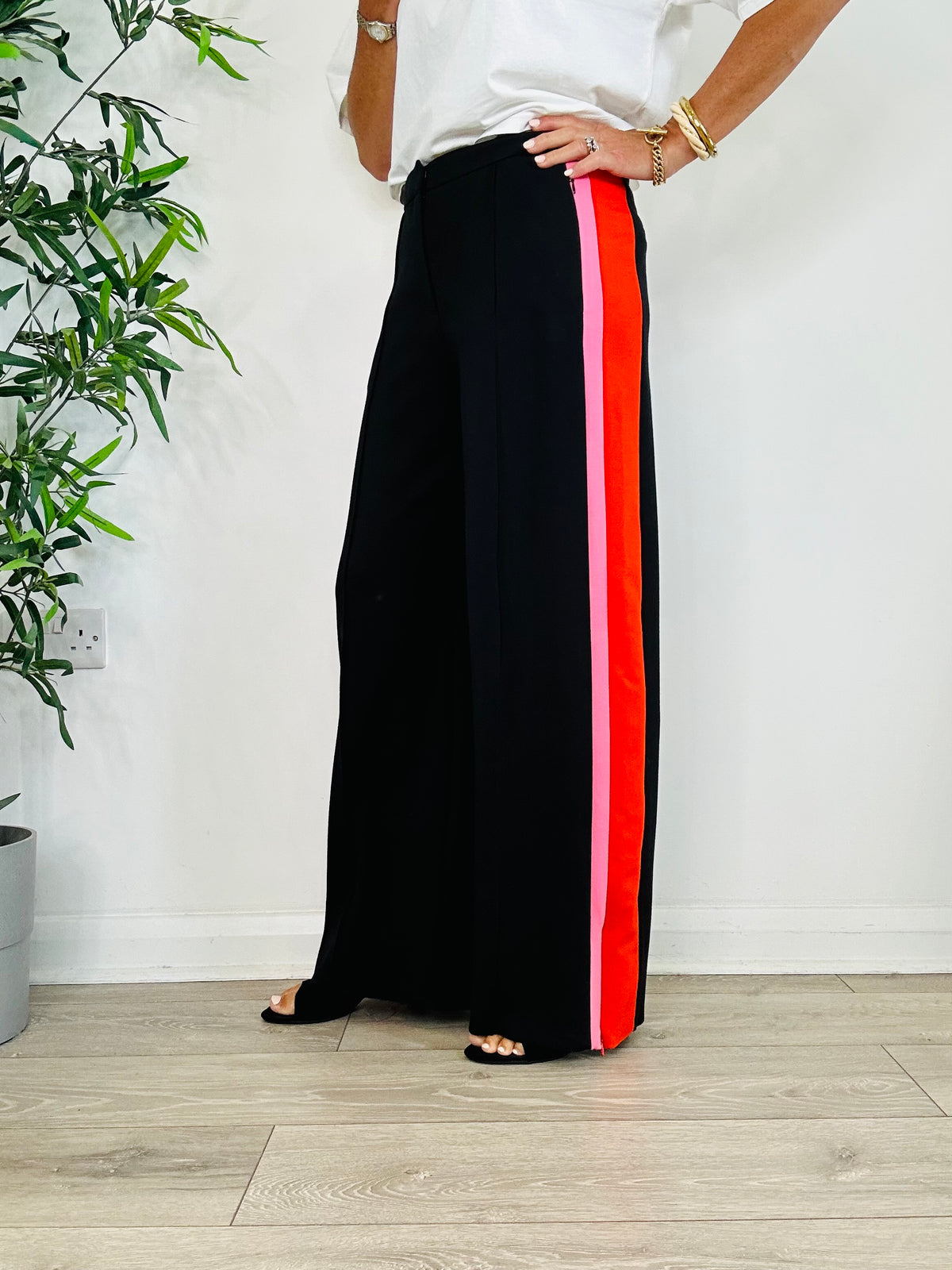 Jersey Wide Leg Trousers - Size 10