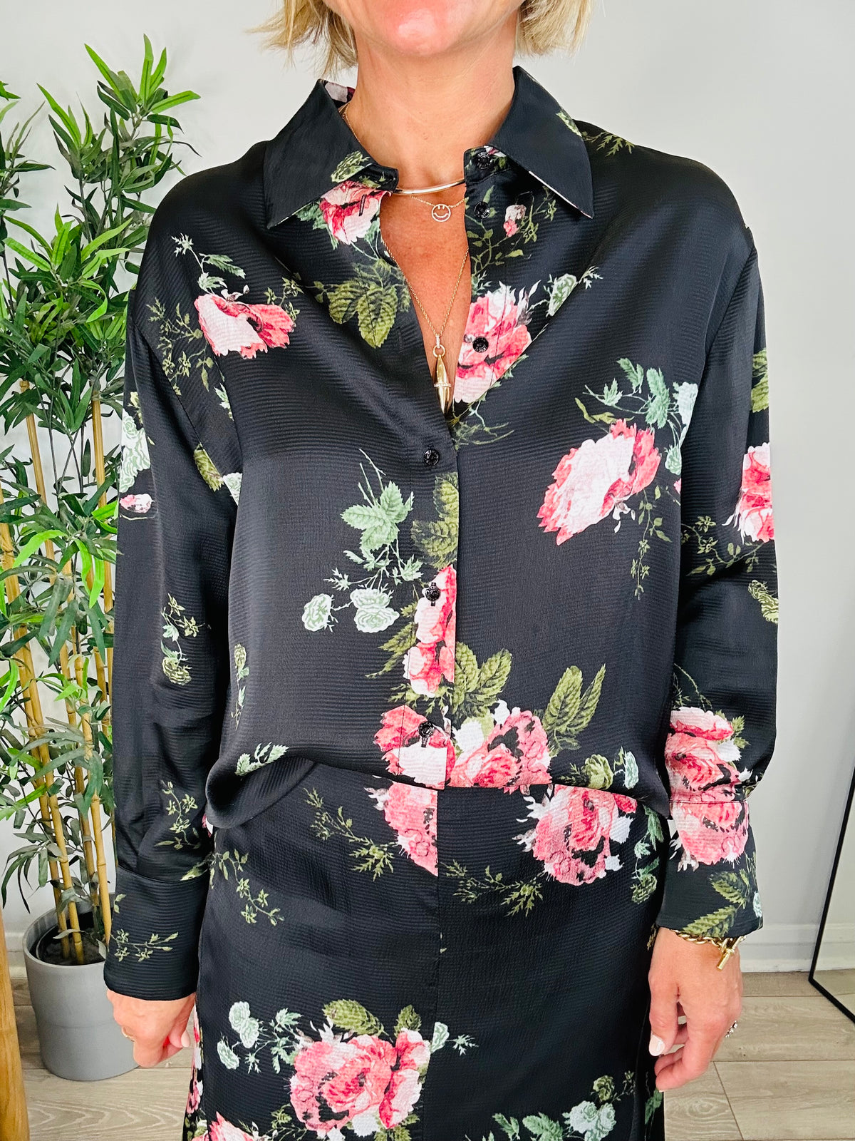Floral Shirt & Skirt Set - Size 10