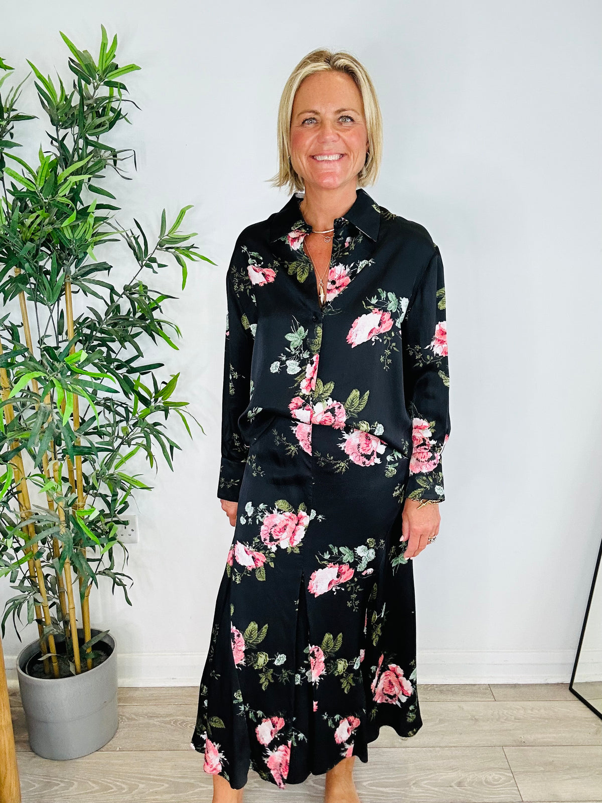 Floral Shirt & Skirt Set - Size 10