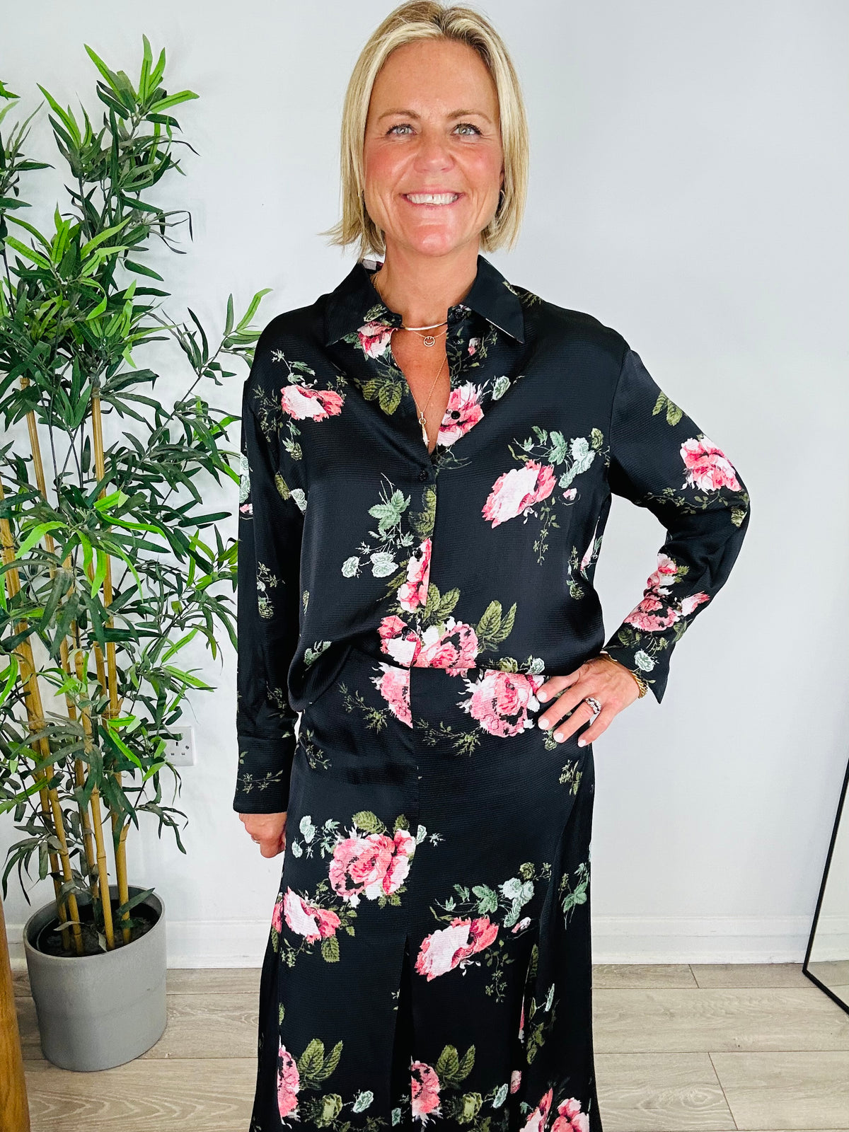 Floral Shirt & Skirt Set - Size 10