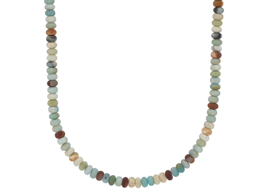 Long Amazonite Beaded Necklace