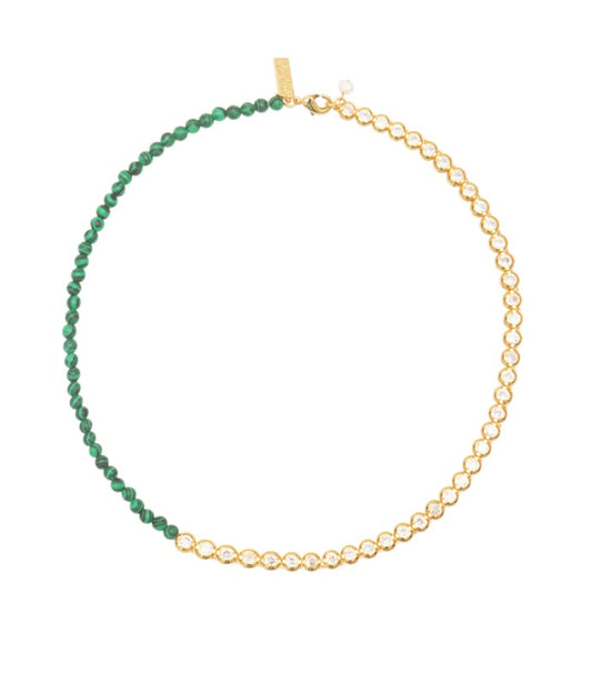 Cubic Zirconia Choker DUO - Malachite