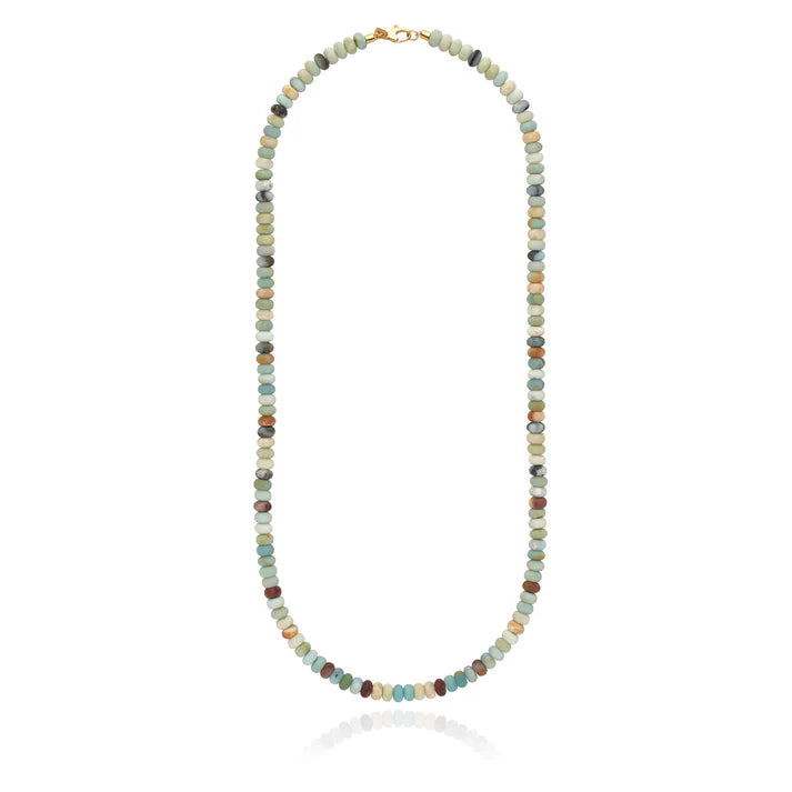 Long Amazonite Beaded Necklace