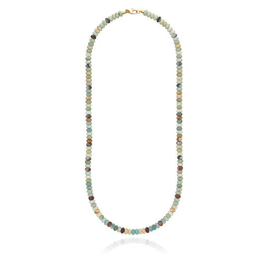 Long Amazonite Beaded Necklace