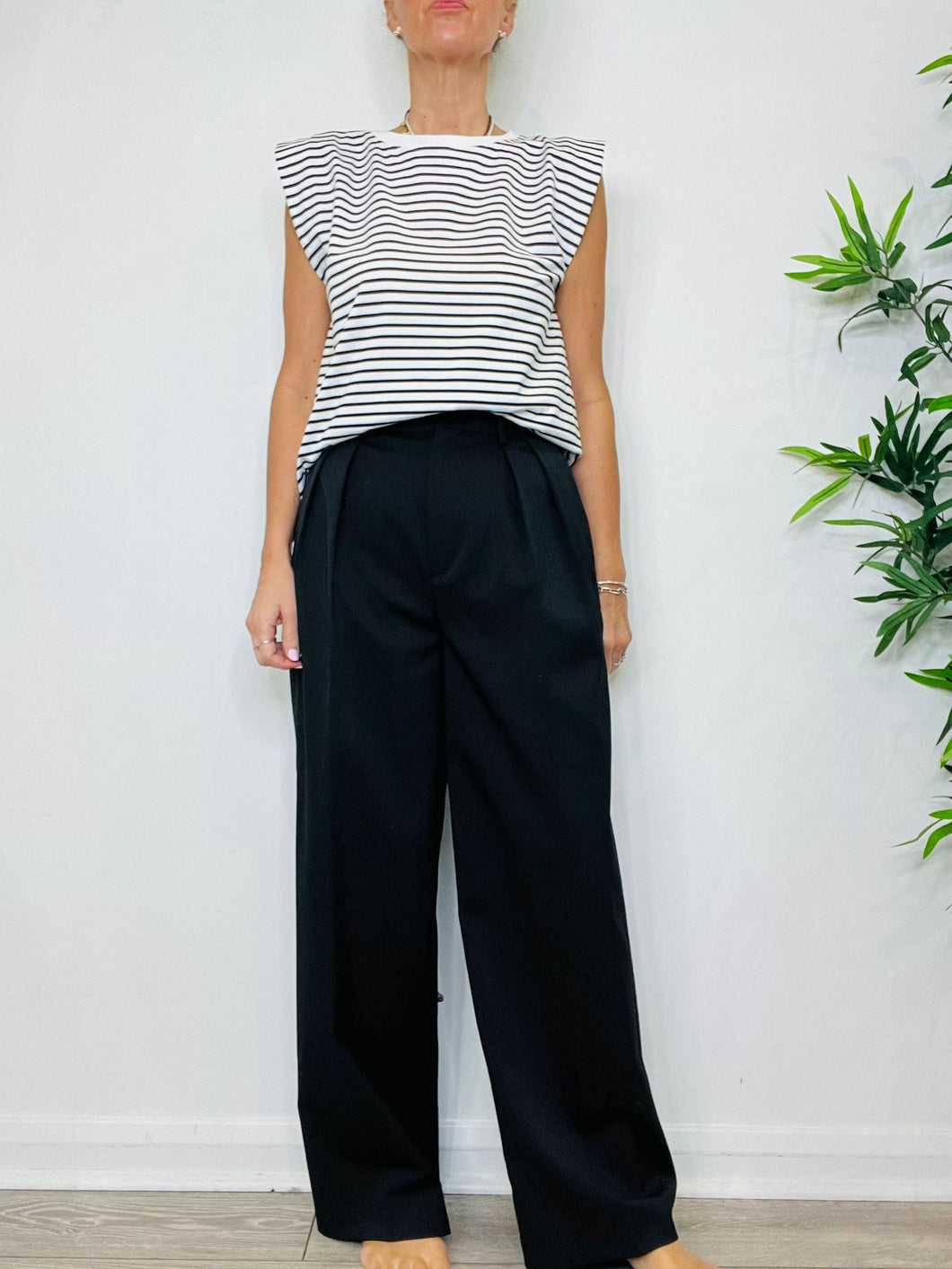 Wide Leg Trousers - Size L