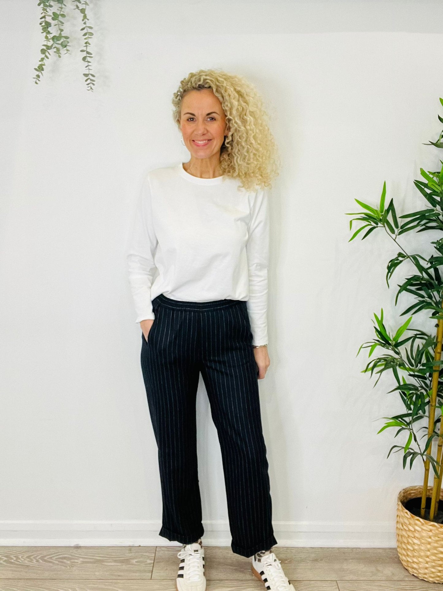 Pinstripe Wool Trousers - Size 1