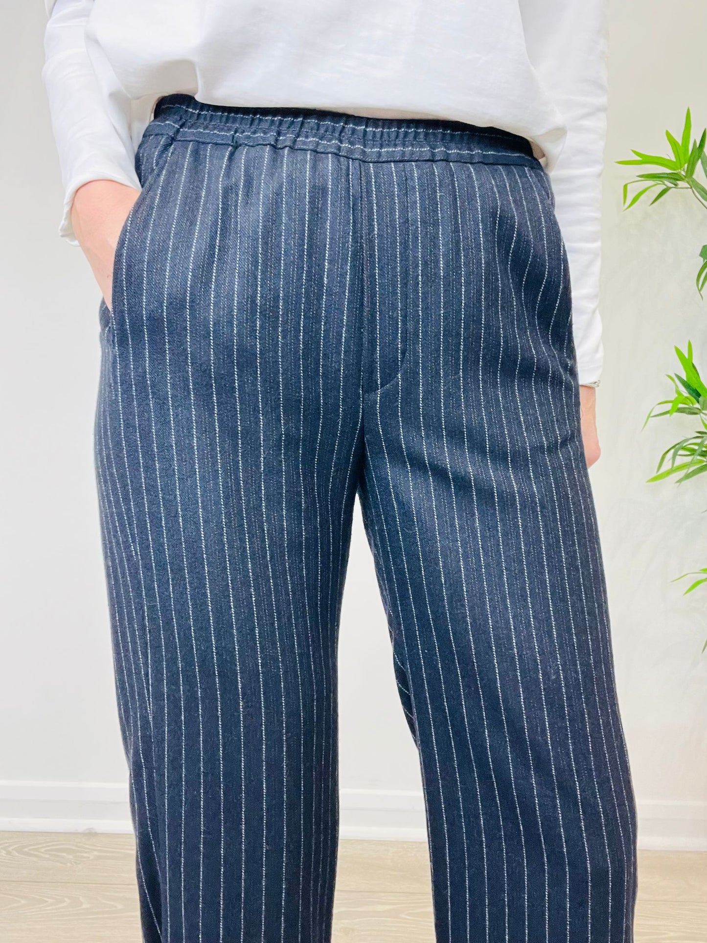 Pinstripe Wool Trousers - Size 1