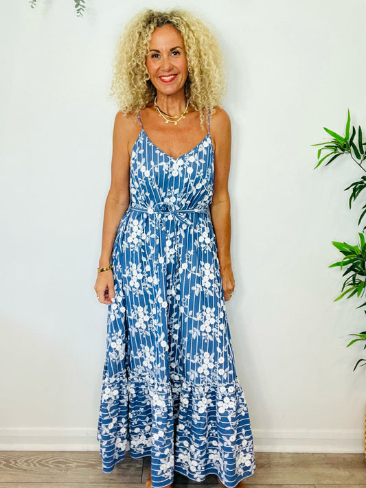 Embroidered Maxi Dress - Size 14