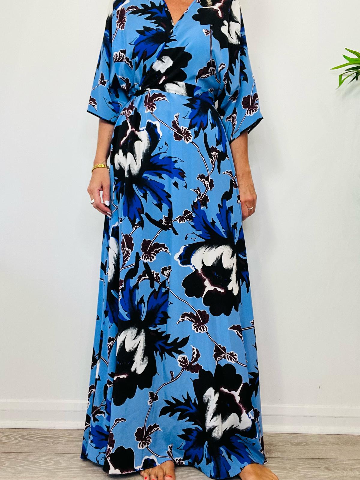 Floral Wrap Dress - Size L