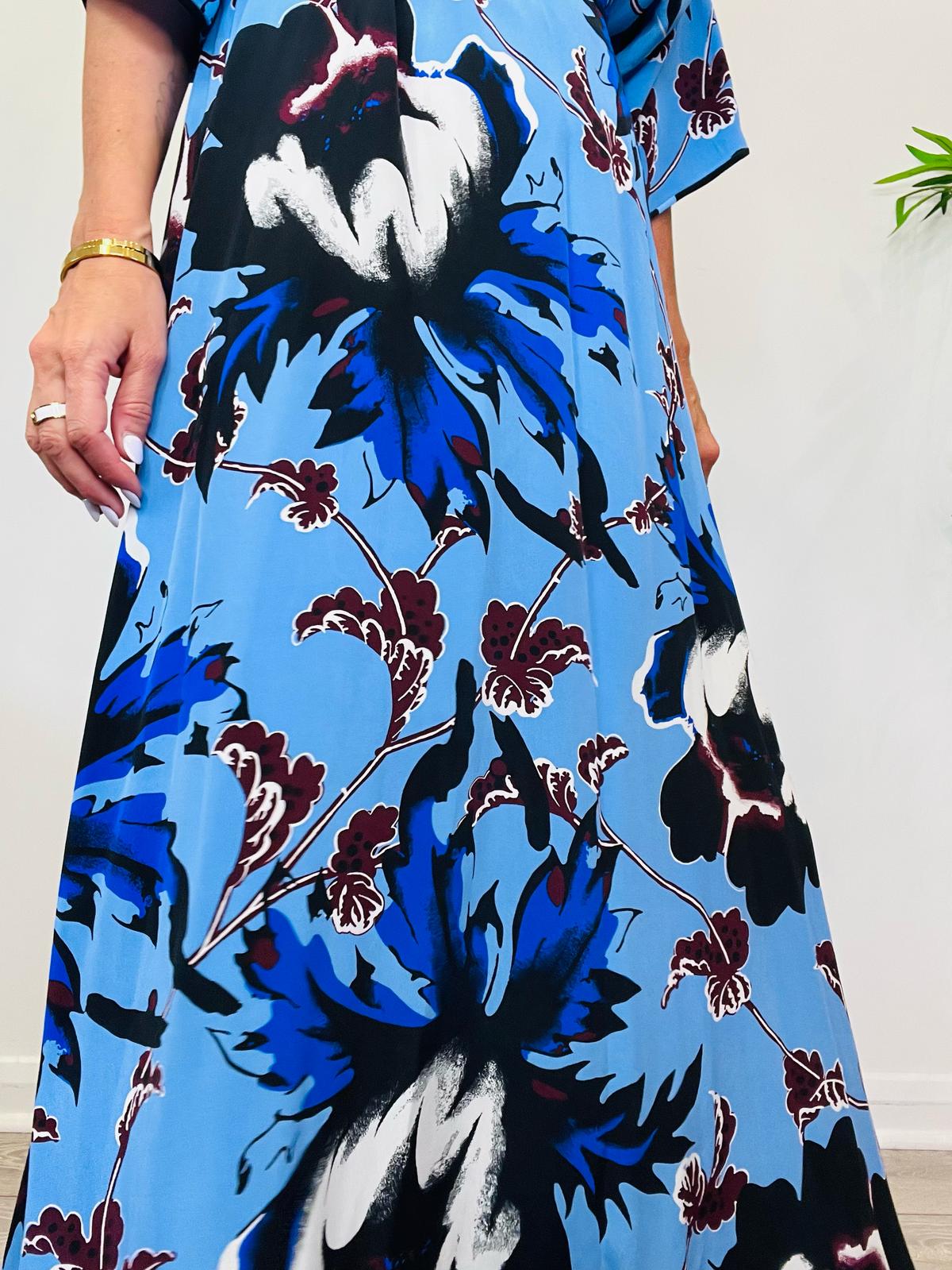 Floral Wrap Dress - Size L