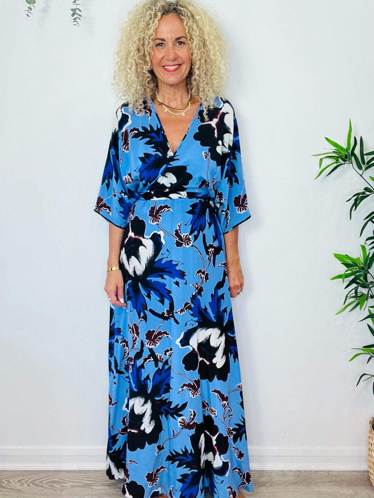 Floral Wrap Dress - Size L