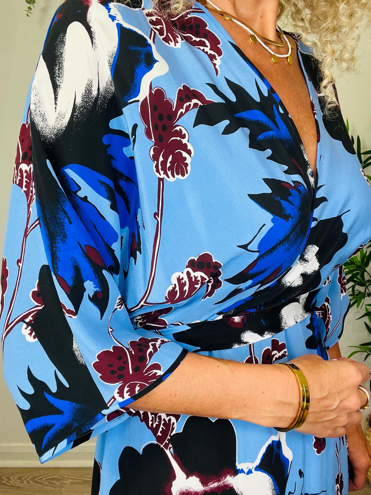 Floral Wrap Dress - Size L