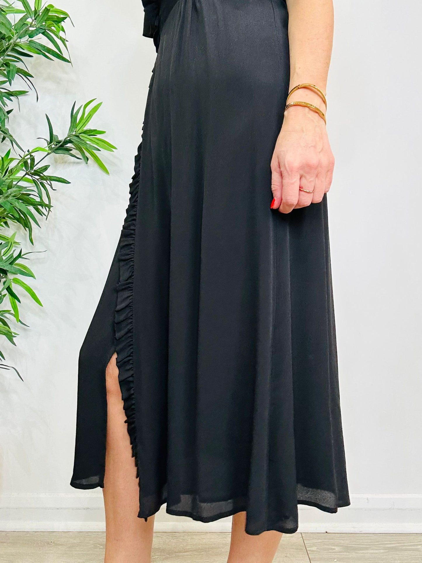 Frill Wrap Dress - Size 34
