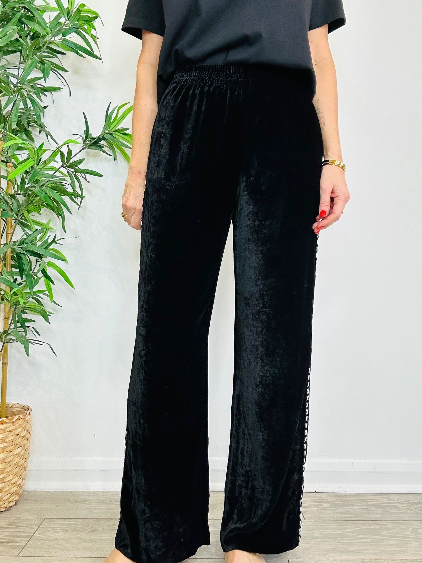 Velour Trousers - Size 42