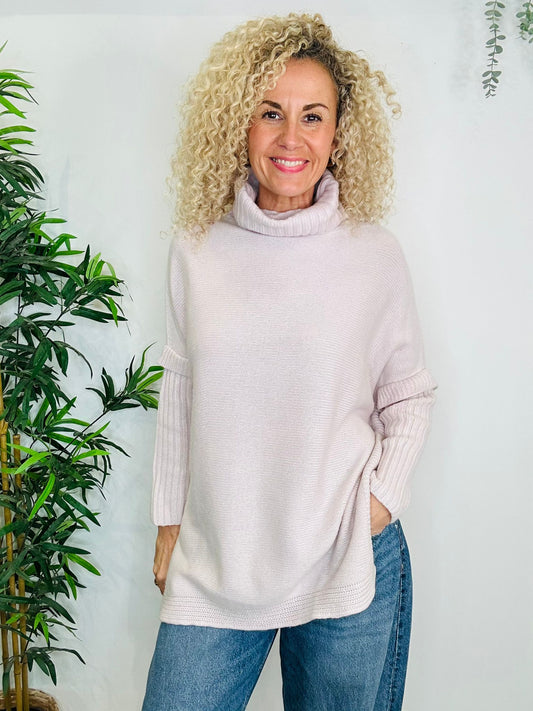 Ribbed Cashmere Jumper - O/S