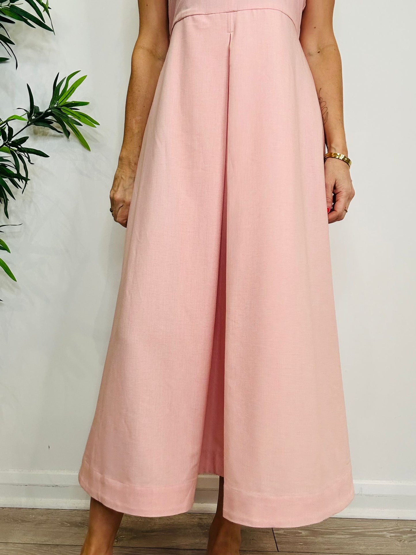 Linen Midi Dress - Size 12